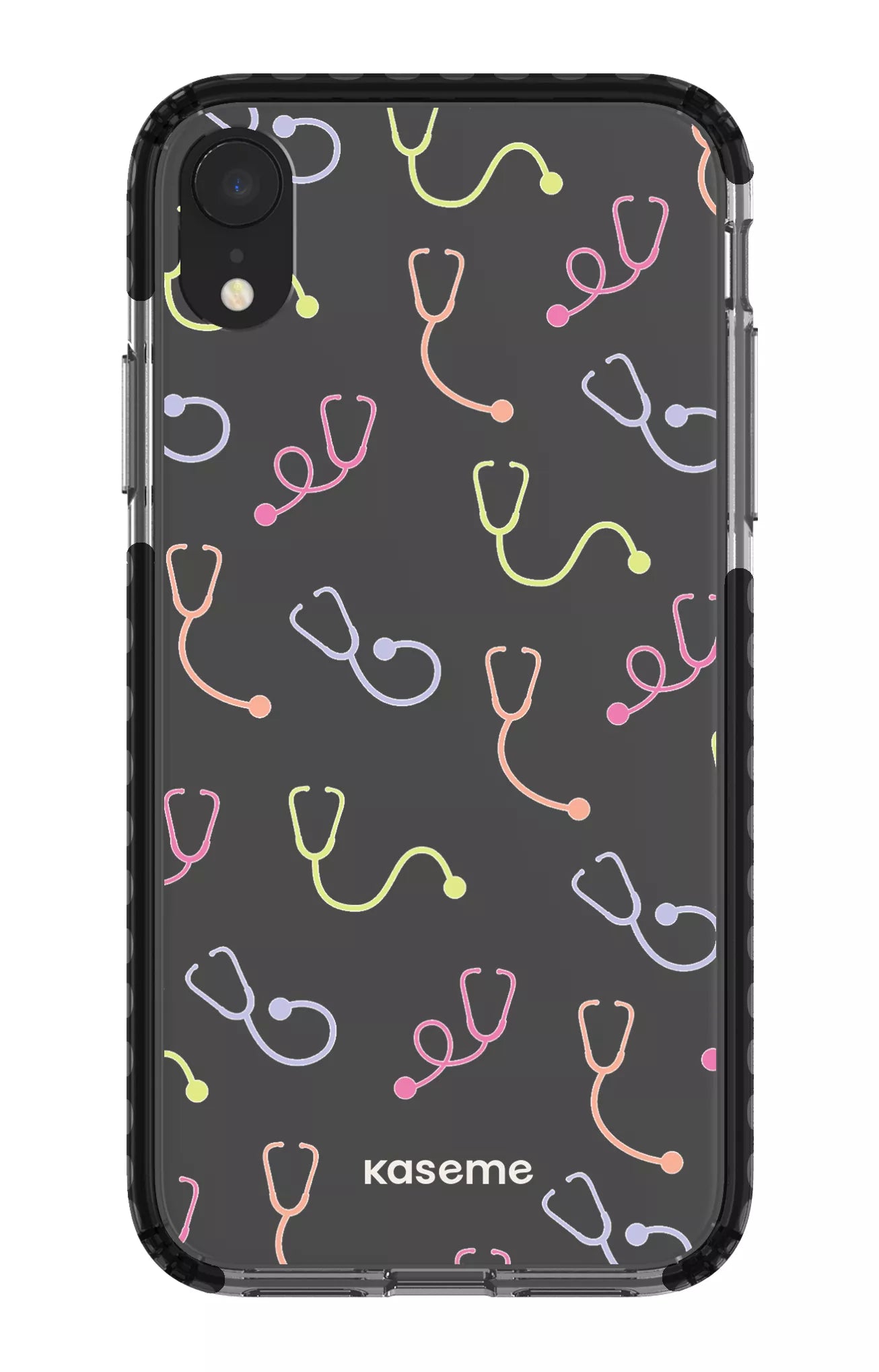 iPhone XR Clear Case - Black Pulse Clear Case -