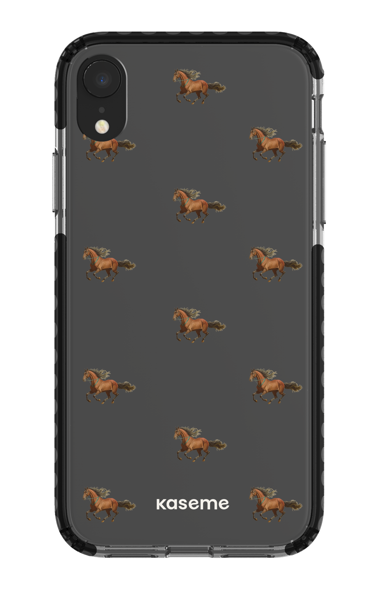 iPhone XR Clear Case - Black Saddle Clear Case -