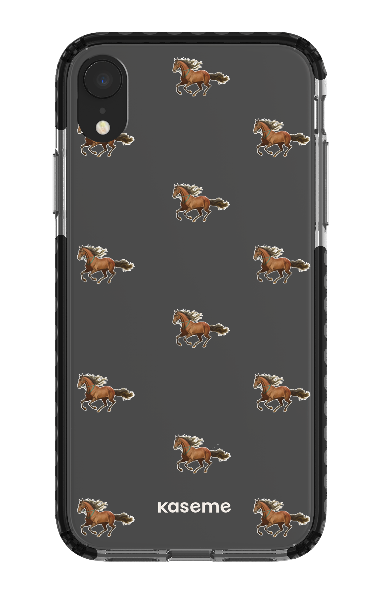 iPhone XR Clear Case - Black Saddle Clear Case -