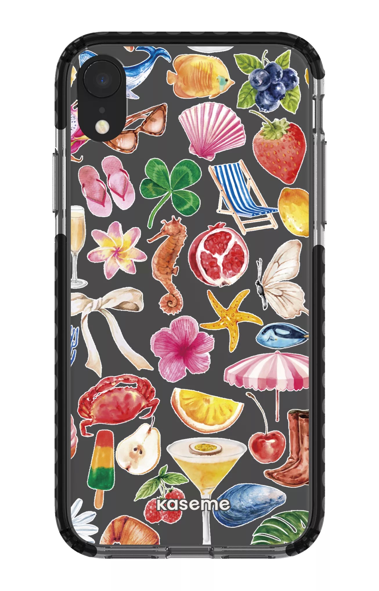 iPhone XR Clear Case - Black St-Tropez Clear Case -