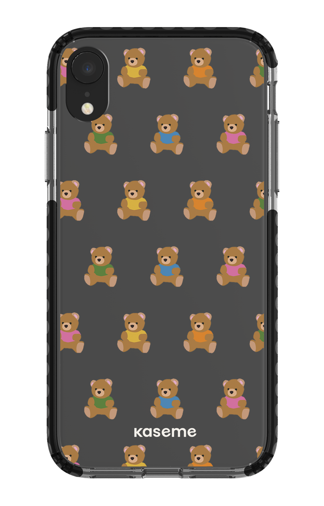 iPhone XR Clear Case - Black Teddy Clear Case -