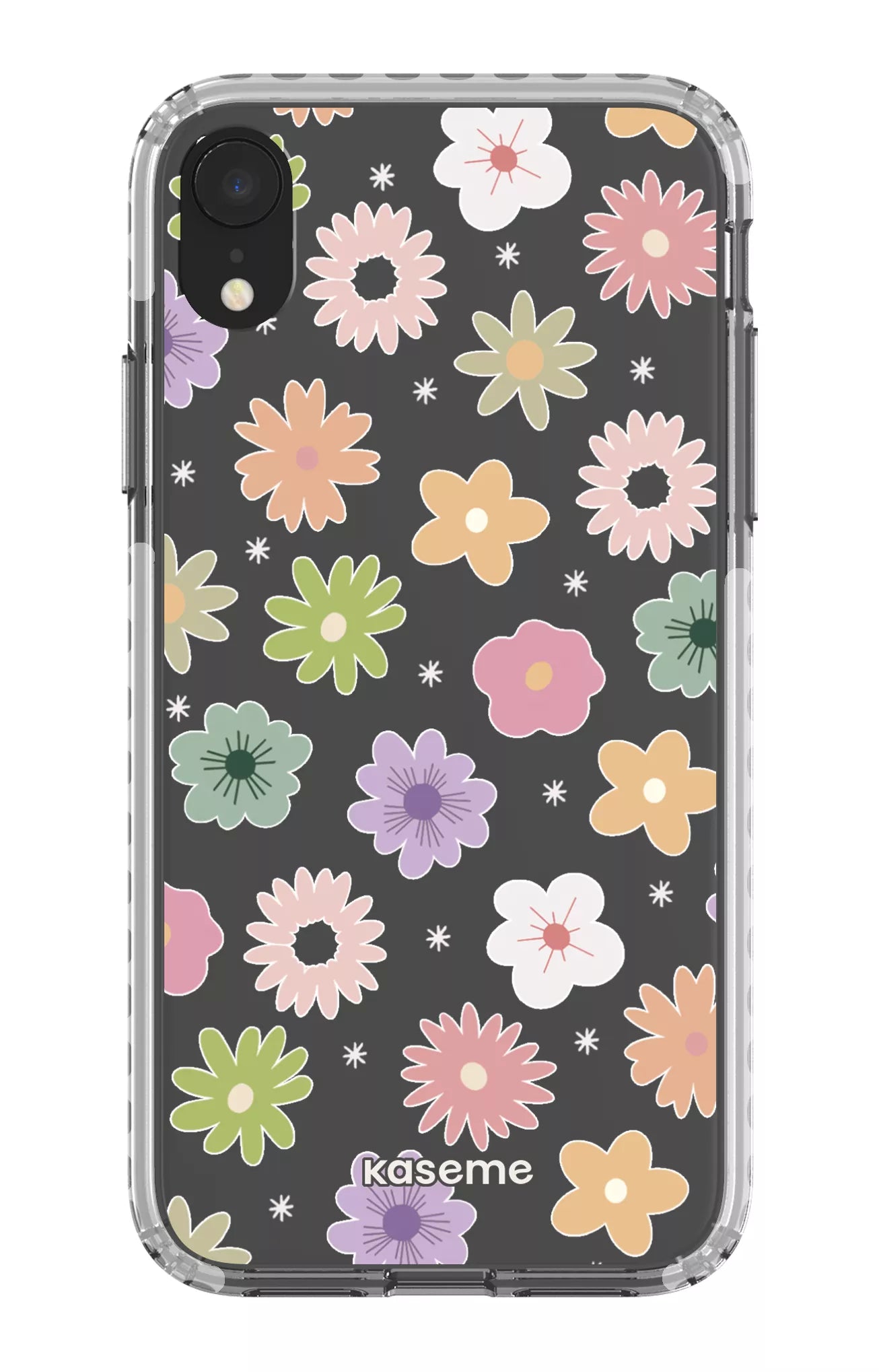 iPhone XR Clear Case - White Adore small Clear Case -