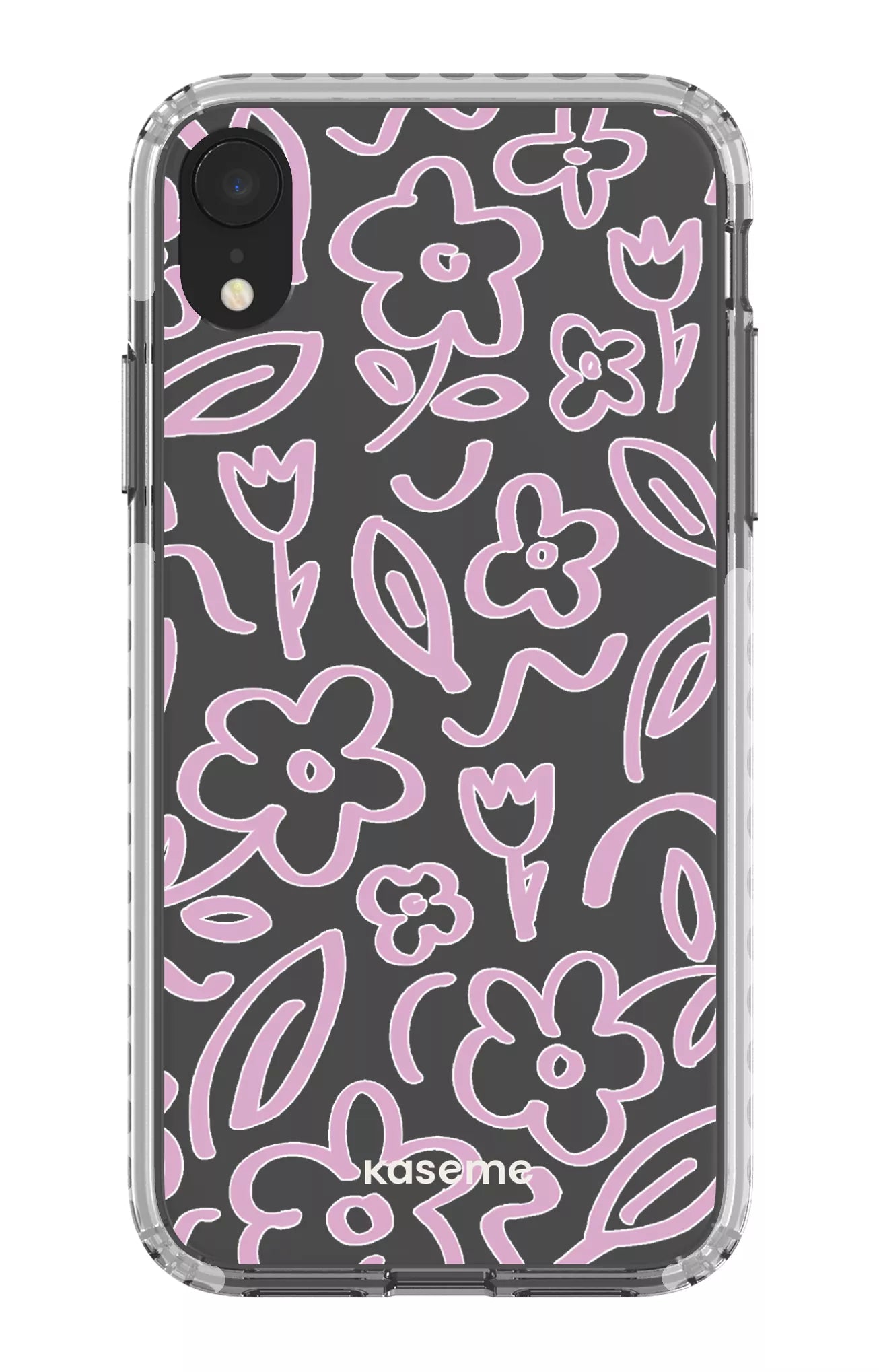 iPhone XR Clear Case - White Brooklyn pink Clear Case -