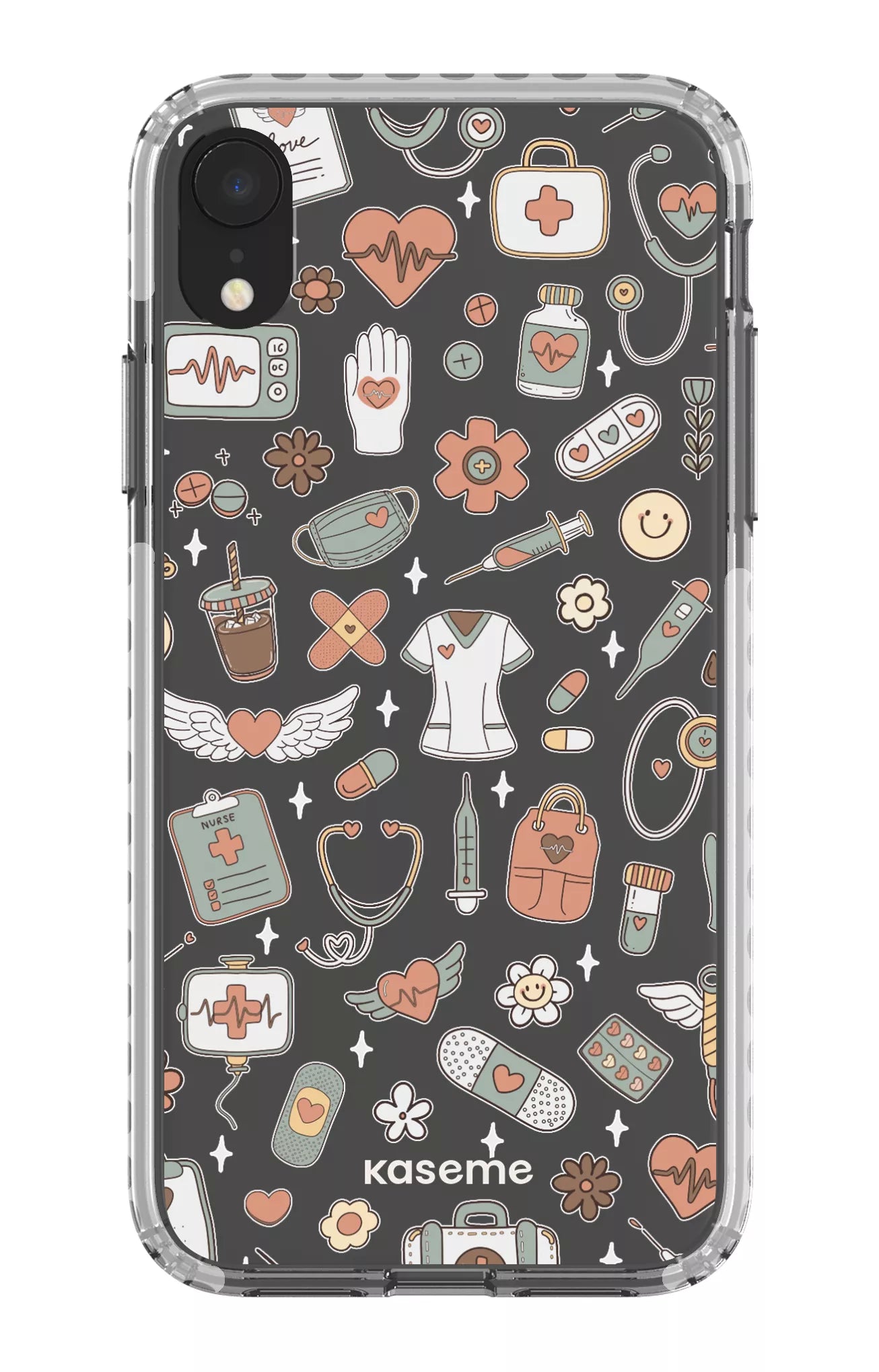 iPhone XR Clear Case - White Code Clear Case -