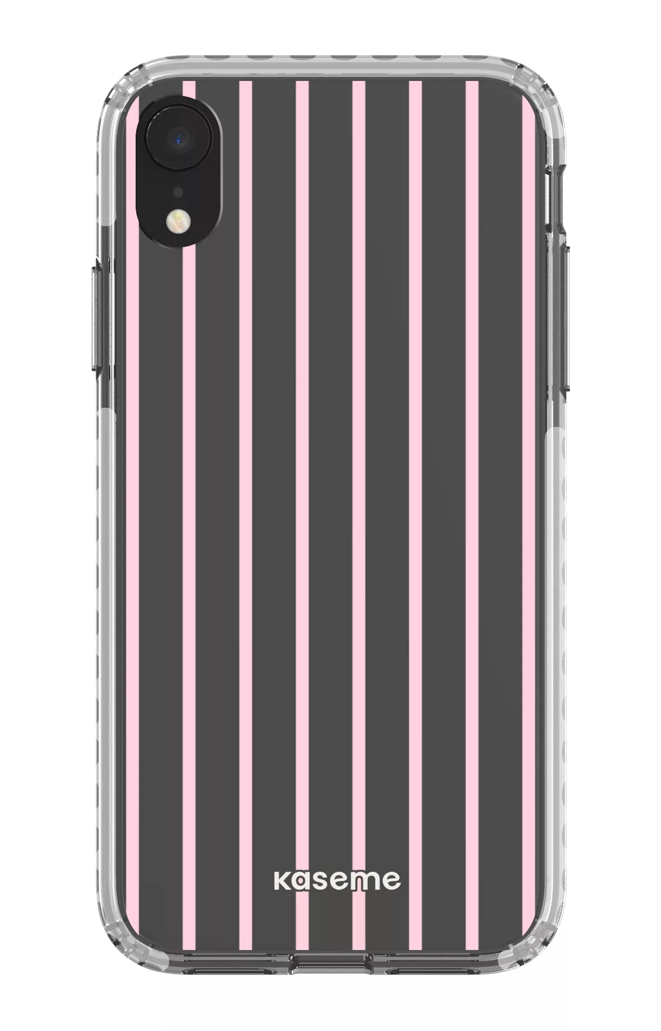 iPhone XR Clear Case - White Dolce Striscia Clear Case -