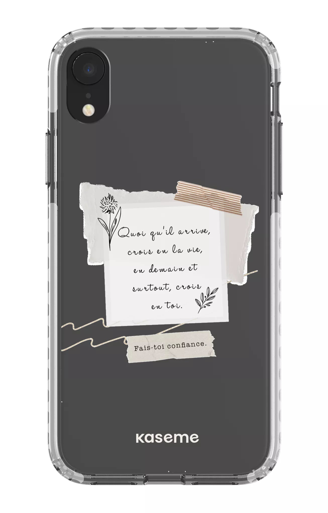 iPhone XR Clear Case - White Foi Clear Case -