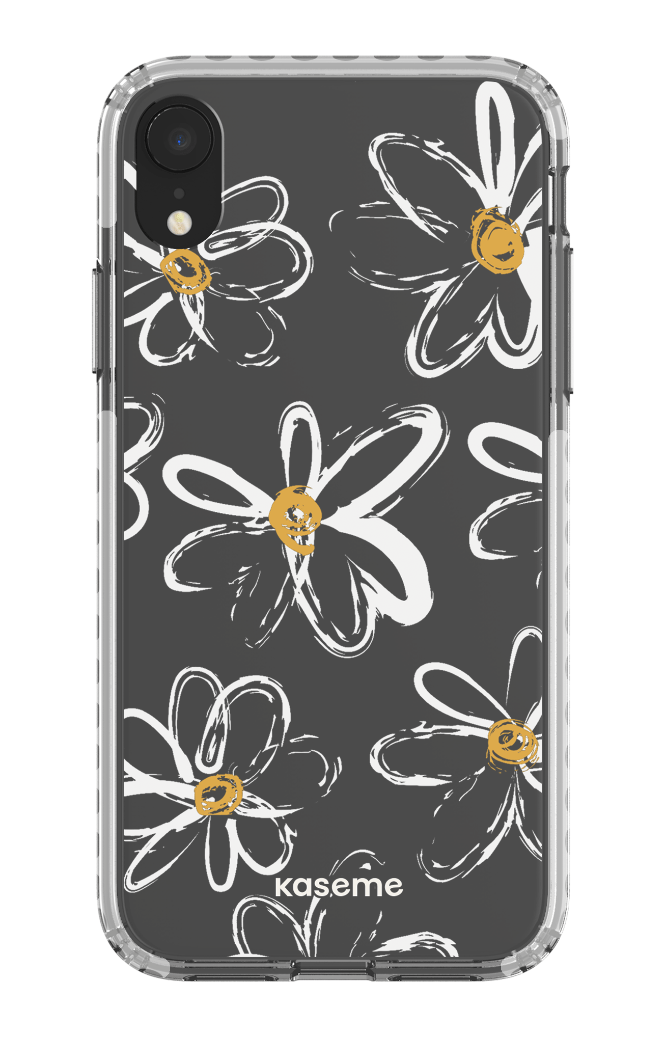 iPhone XR Clear Case - White Give me flowers Clear Case -