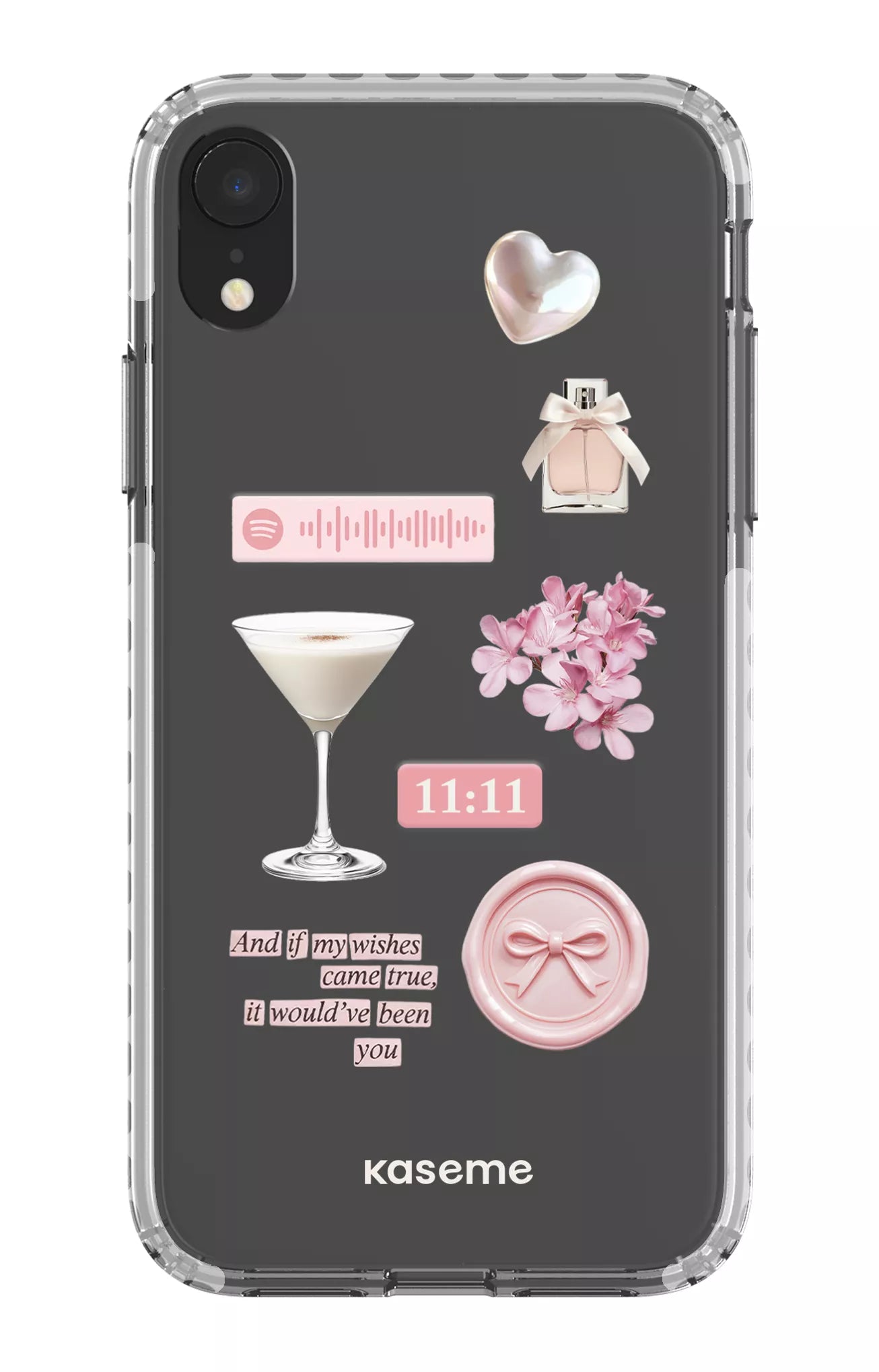 iPhone XR Clear Case - White Love Letters Clear Case -