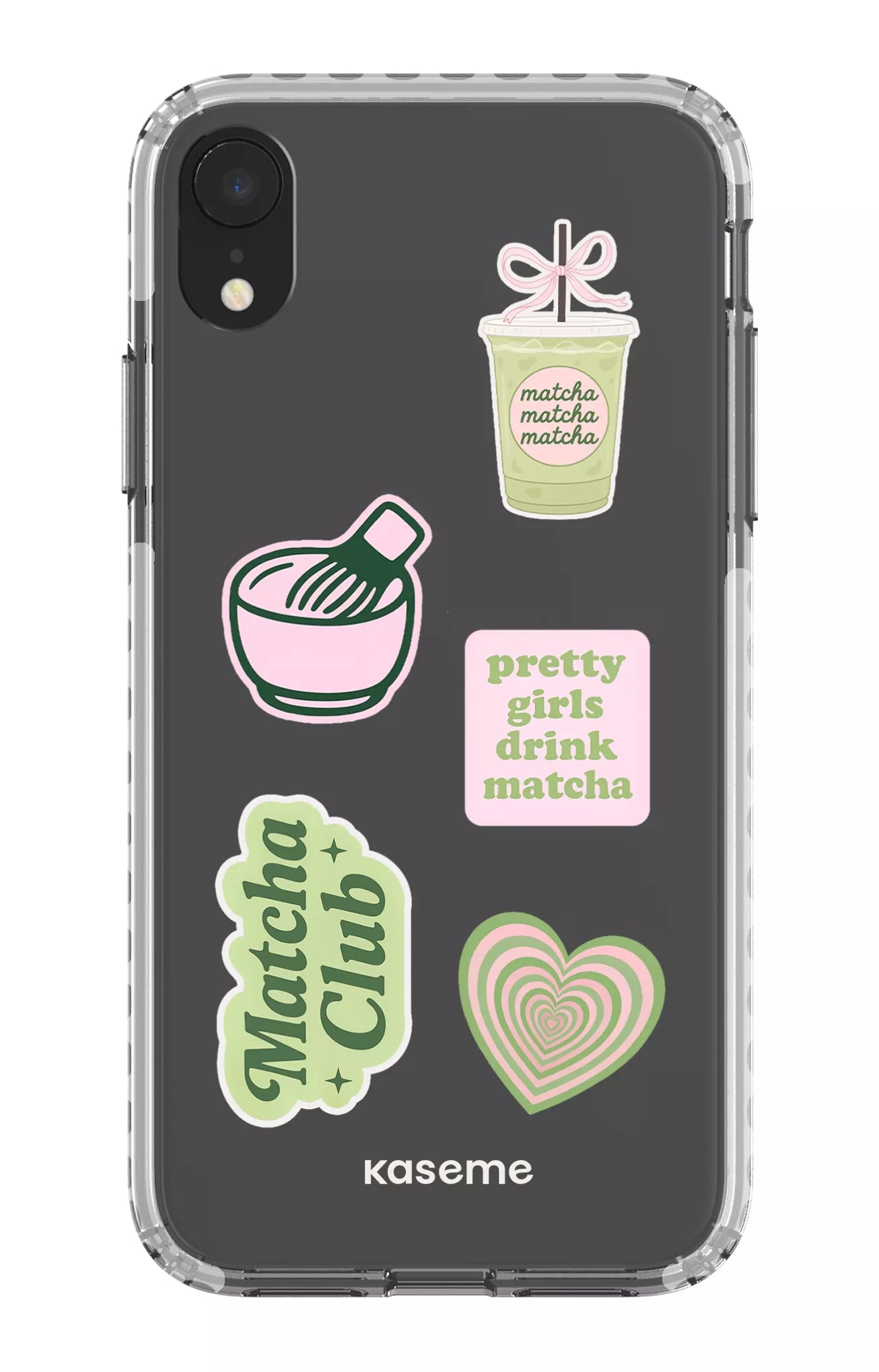 iPhone XR Clear Case - White Matcha Clear Case -