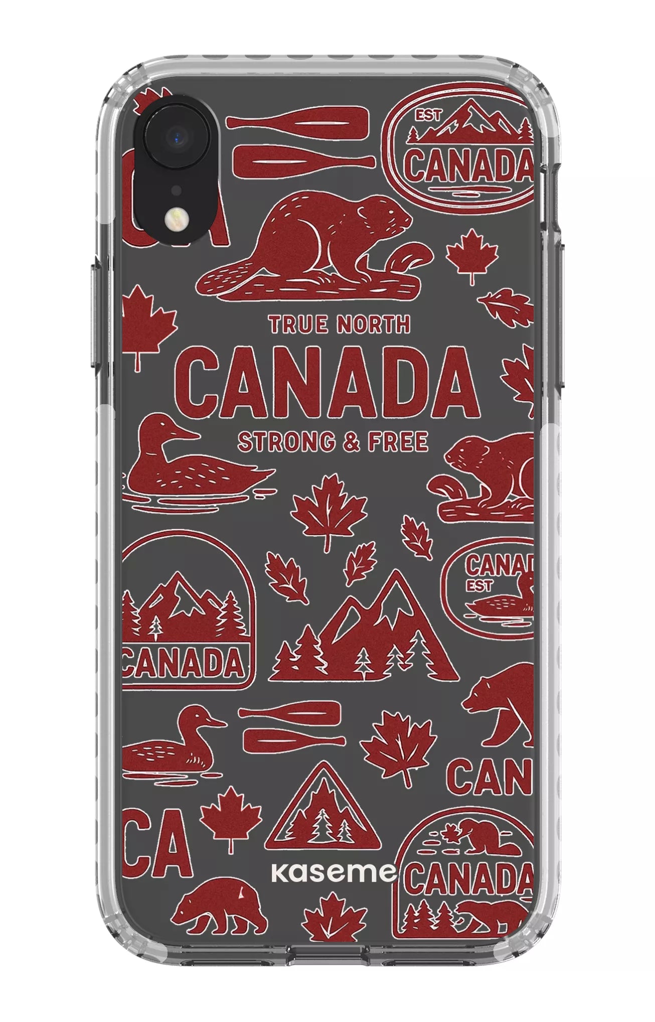 iPhone XR Clear Case - White Oh Canada Clear Case -