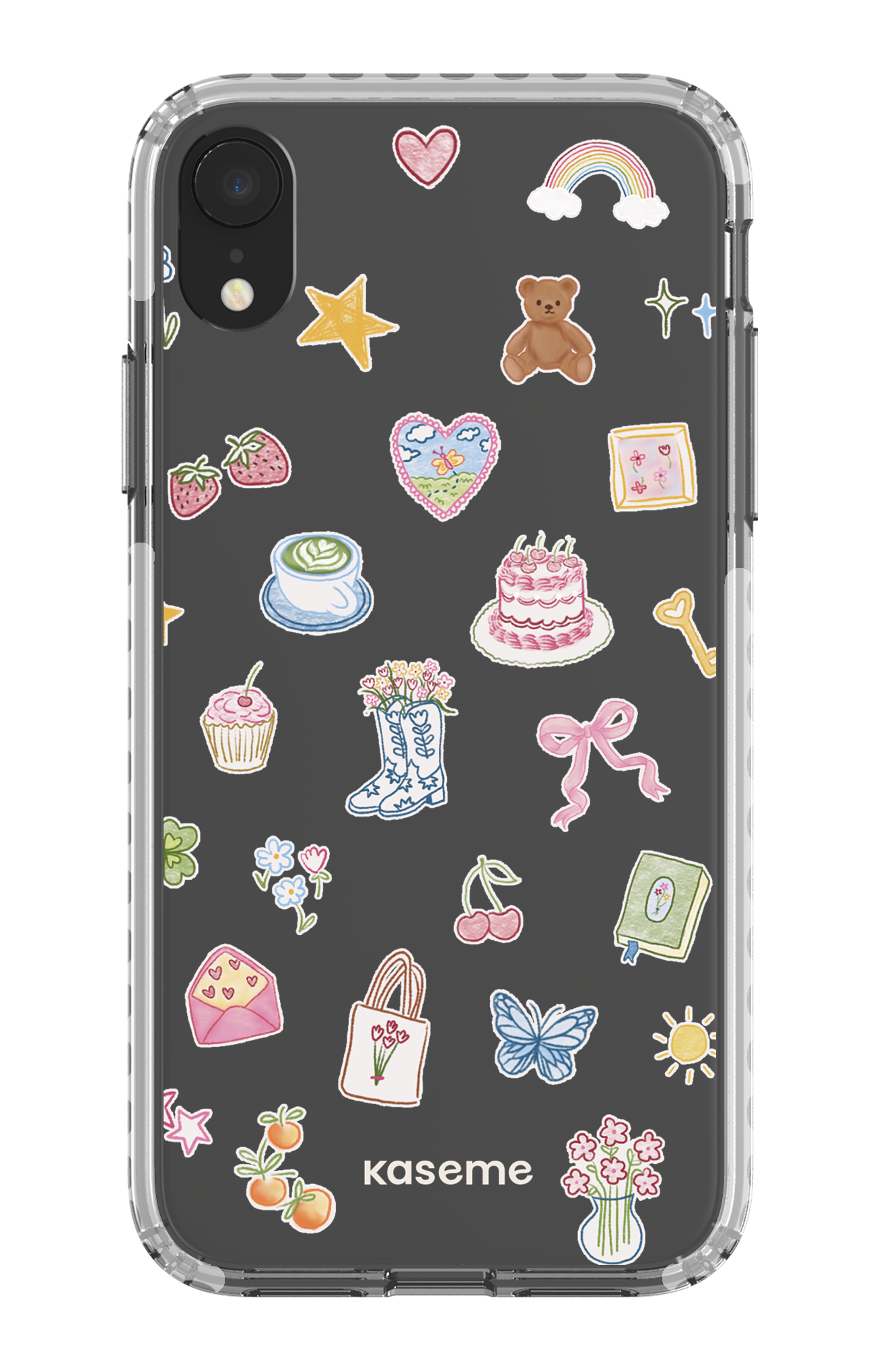 iPhone XR Clear Case - White Poetry Clear Case -