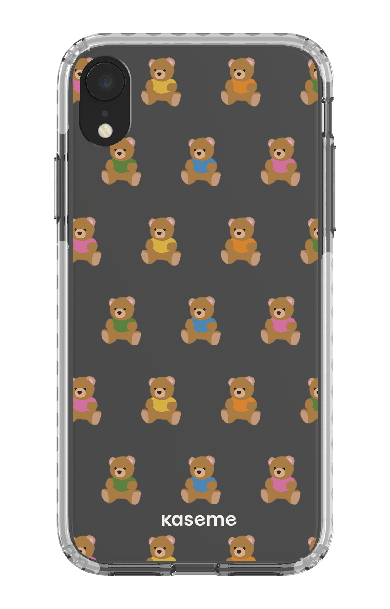 iPhone XR Clear Case - White Teddy Clear Case -