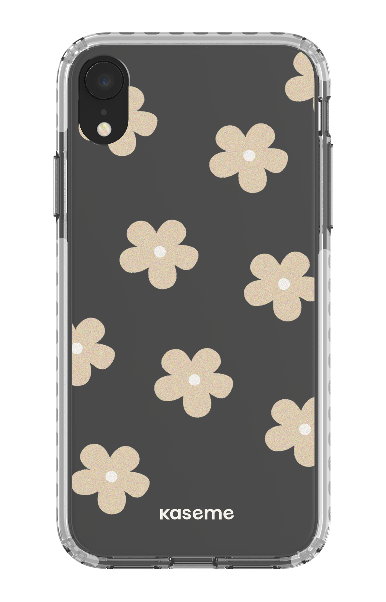 iPhone XR Clear Case - White Woodstock Beige Clear Case -
