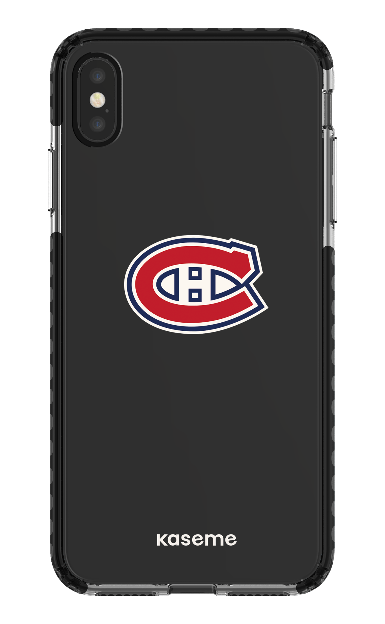 iPhone XS Max Clear Case - Black Canadiens Logo Clear -