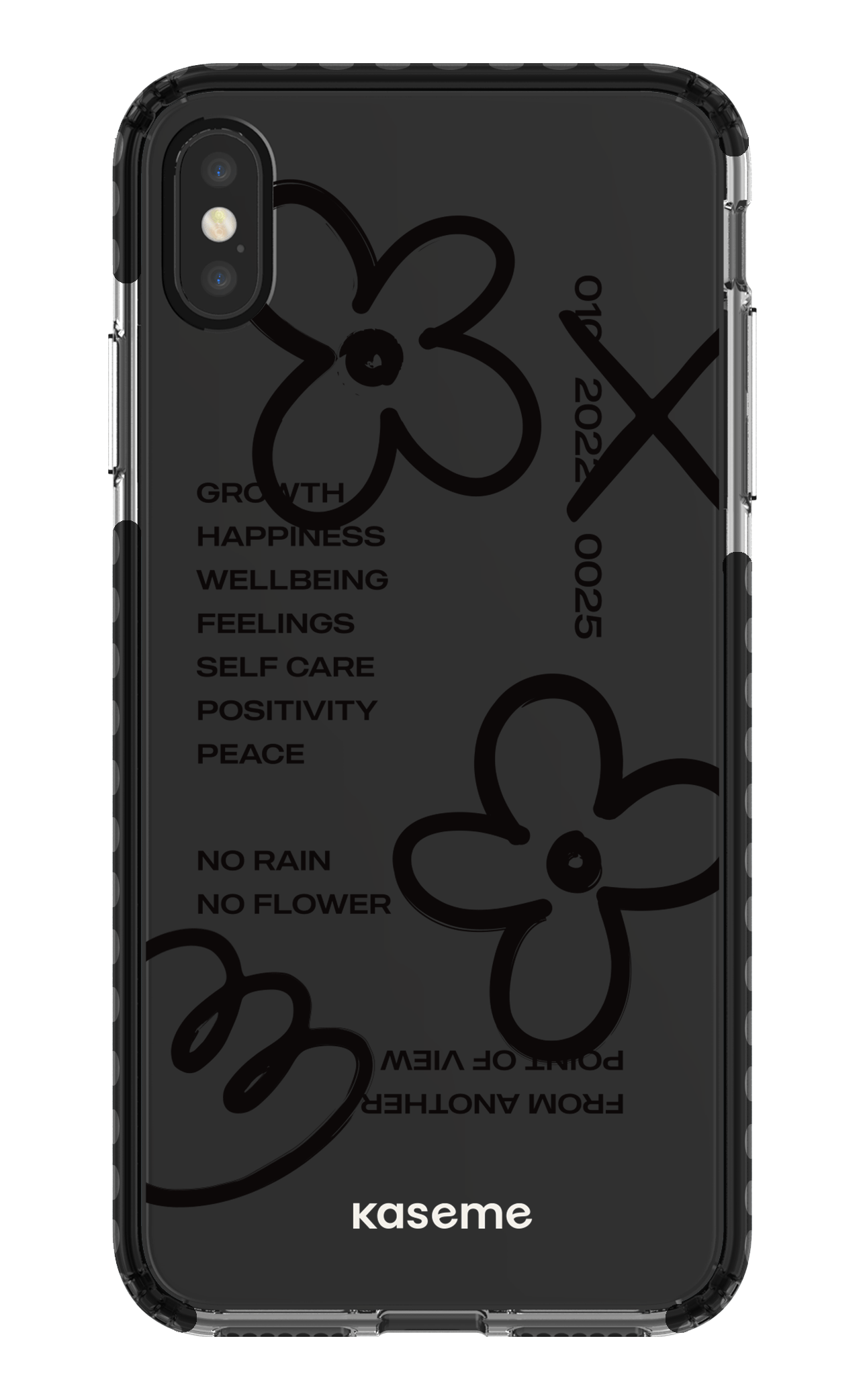 iPhone XS Max Clear Case - Black Feelings black clear case -