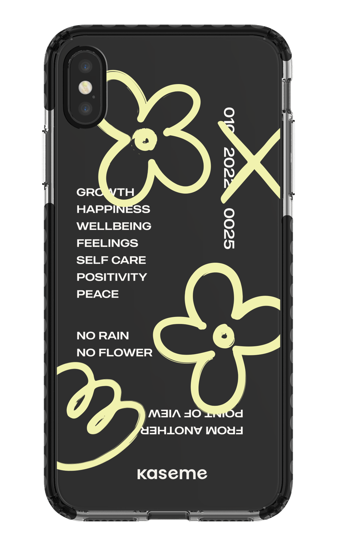 iPhone XS Max Clear Case - Black Feelings clear case -