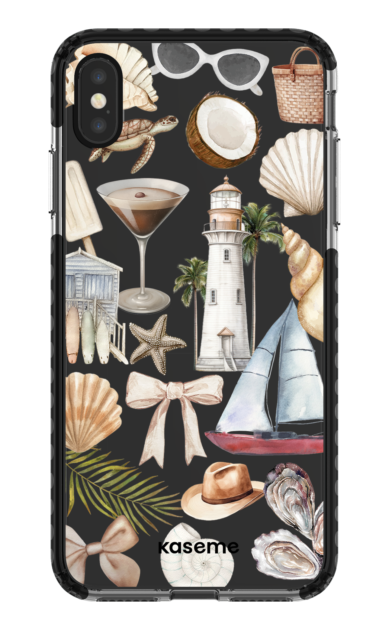 iPhone XS Max Clear Case - Black Riviera Clear Case -