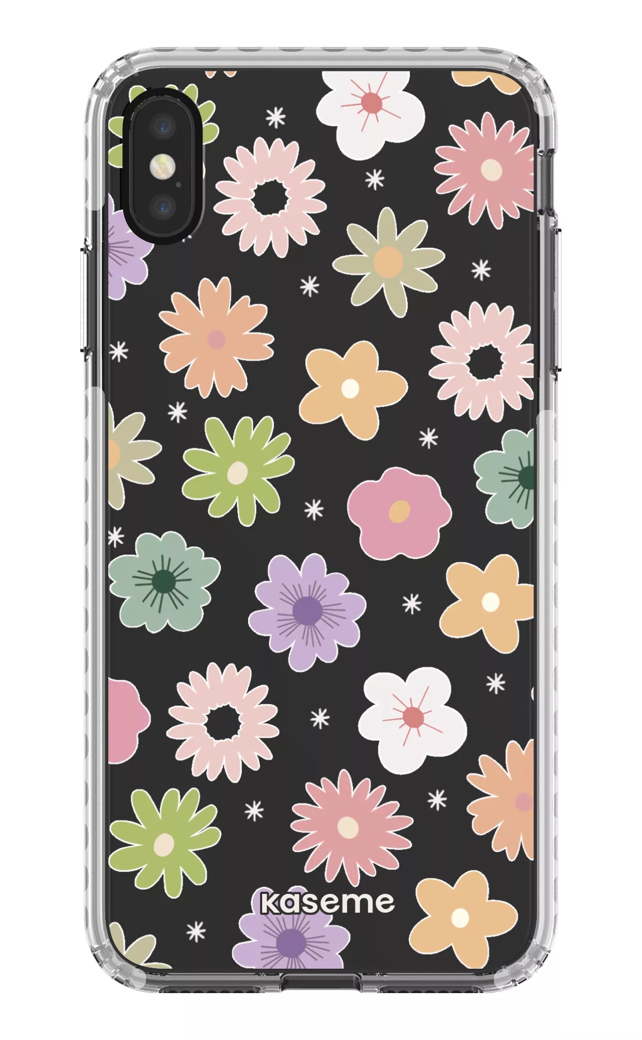 iPhone XS Max Clear Case - White Adore small Clear Case -