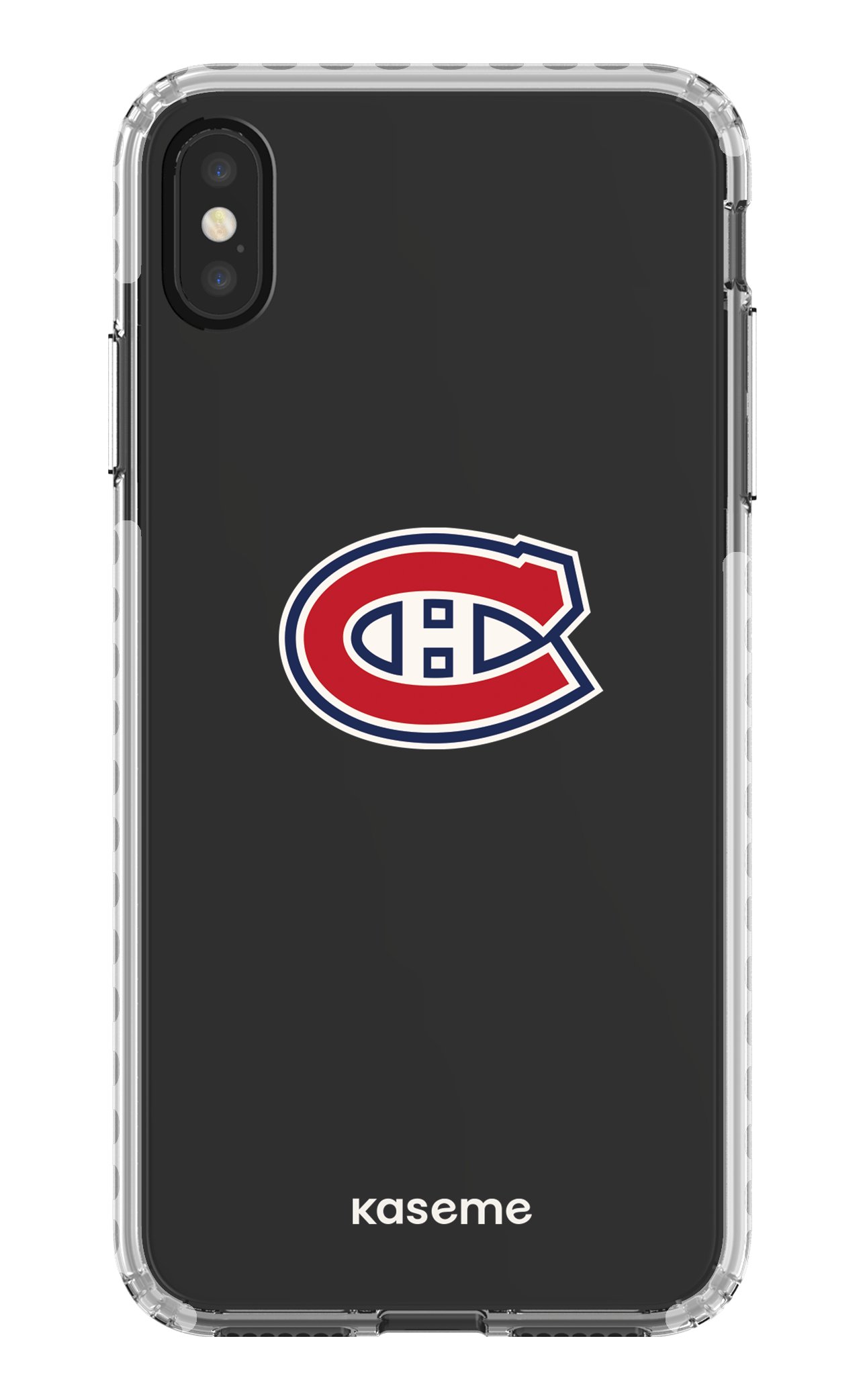 iPhone XS Max Clear Case - White Canadiens Logo Clear -