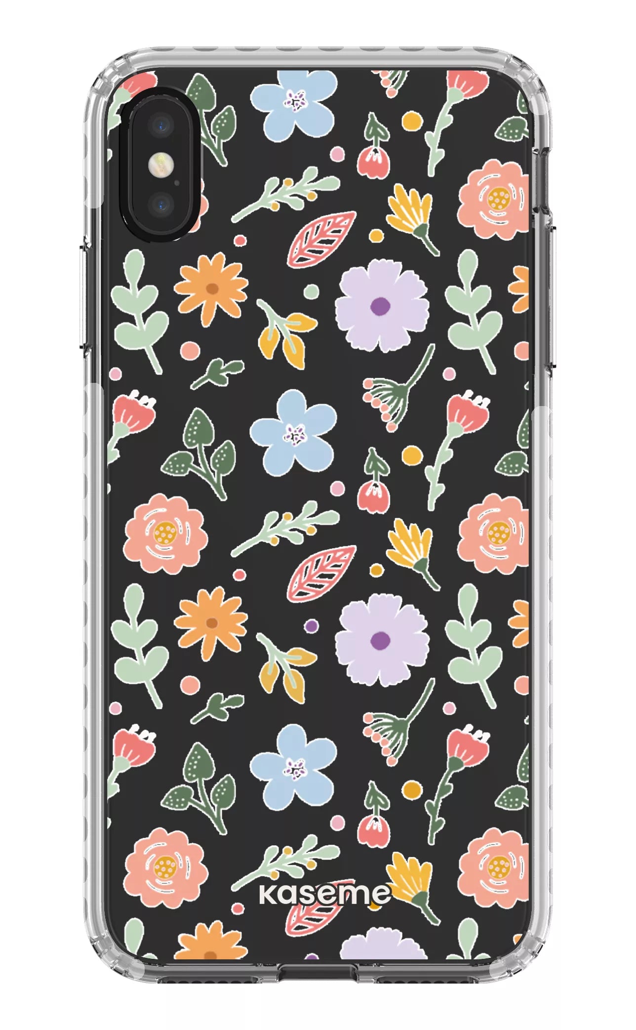 iPhone XS Max Clear Case - White Charm Clear Case -