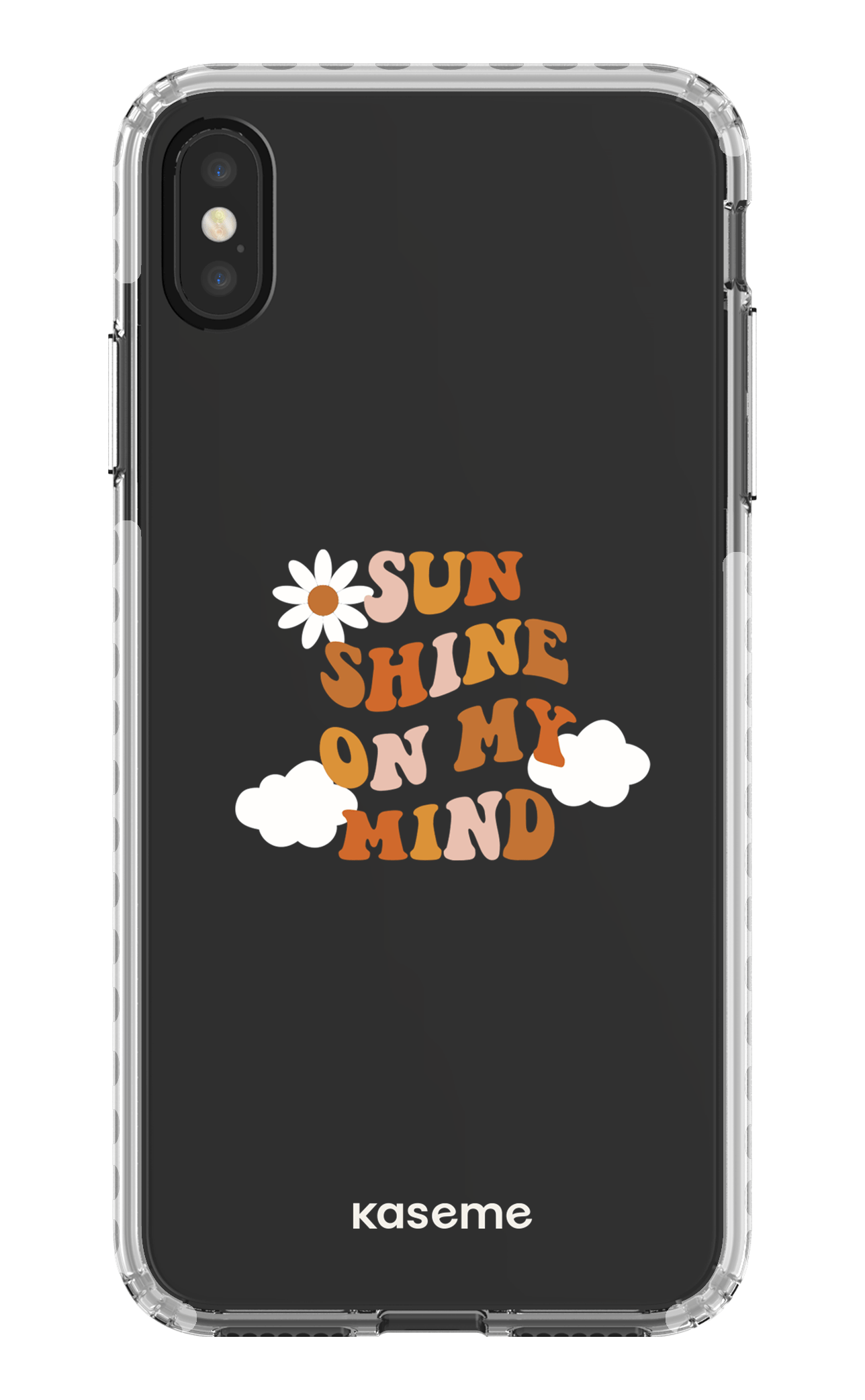 iPhone XS Max Clear Case - White Cheerful Clear Case -