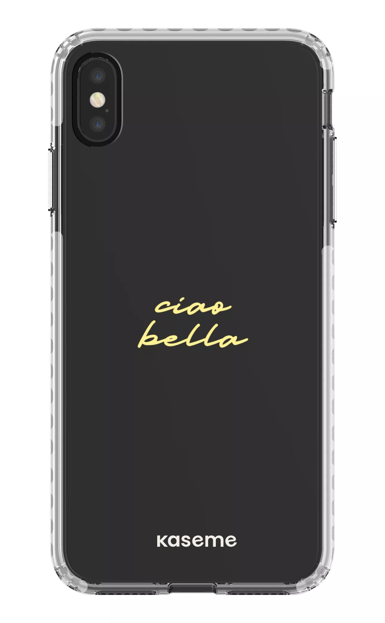 iPhone XS Max Clear Case - White Ciao Bella Clear Case -