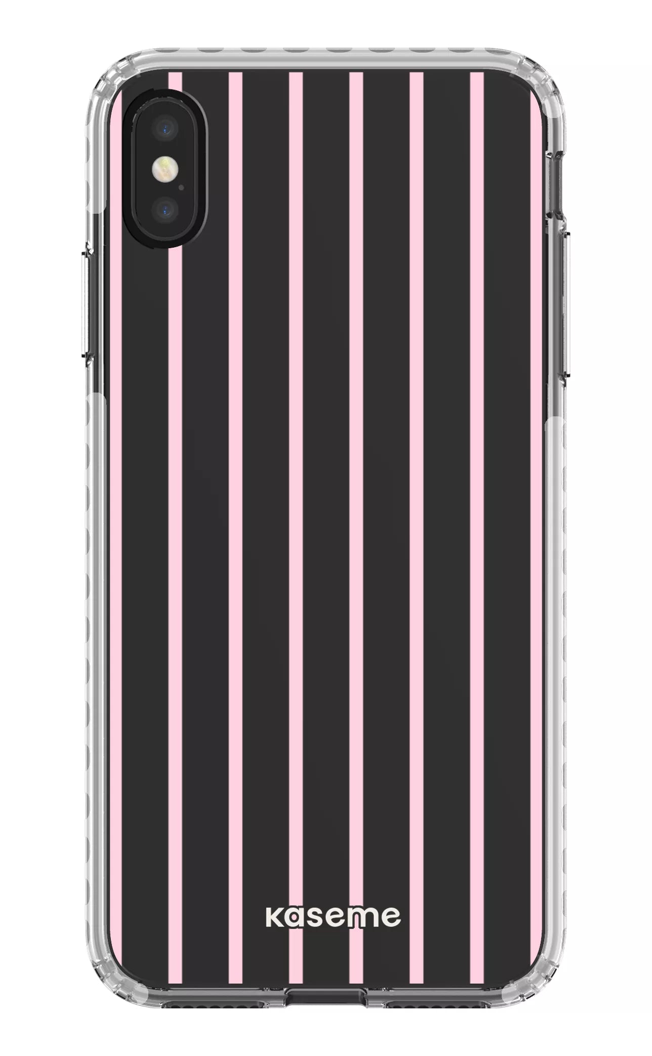 iPhone XS Max Clear Case - White Dolce Striscia Clear Case -