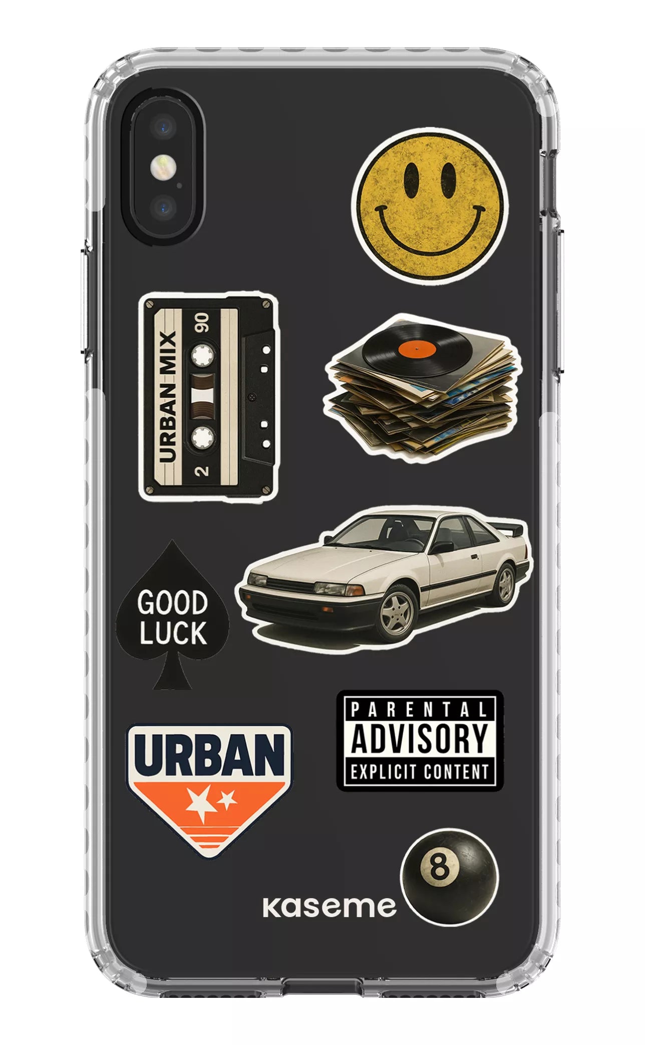 iPhone XS Max Clear Case - White Downtown Clear Case -