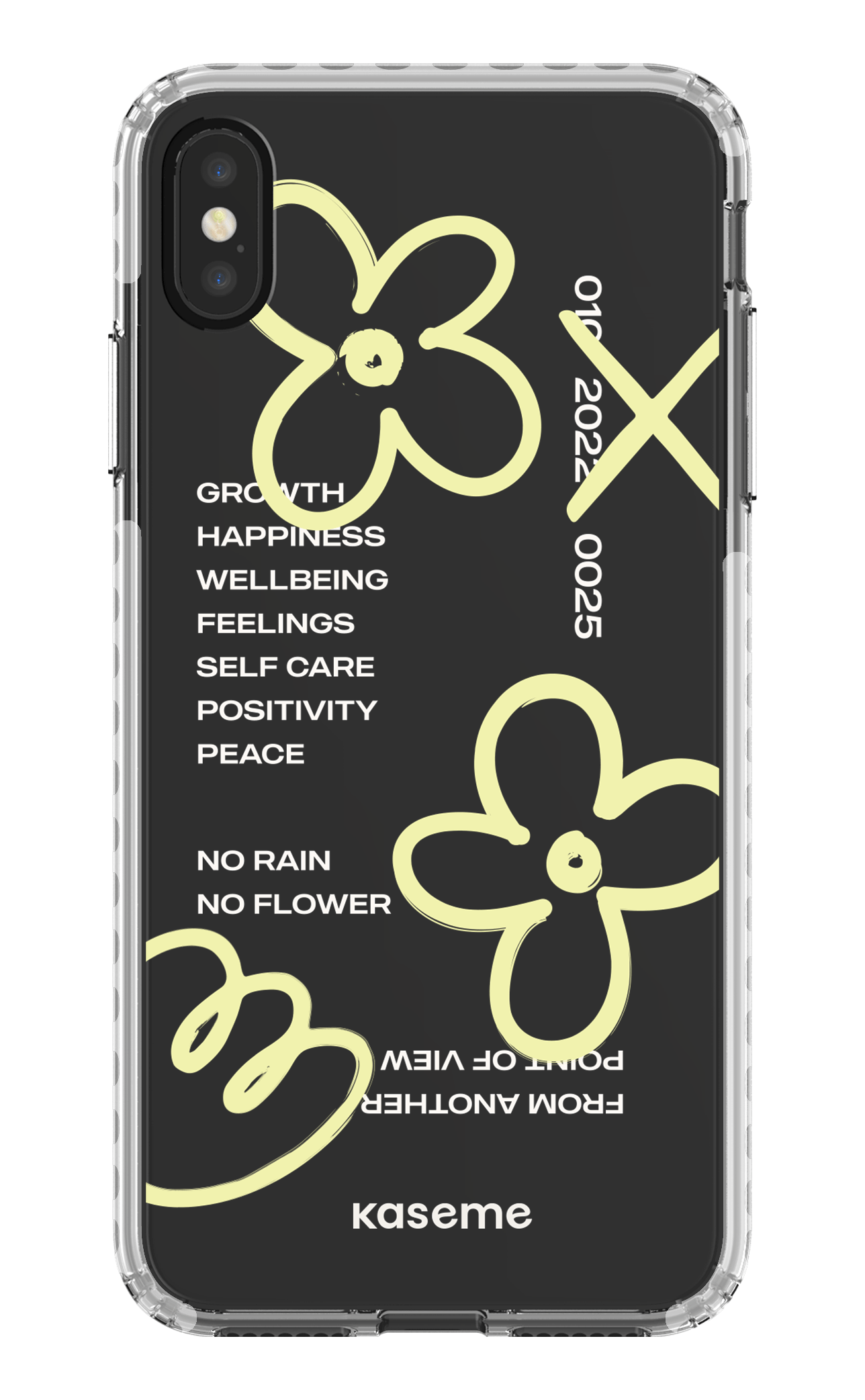 iPhone XS Max Clear Case - White Feelings clear case -