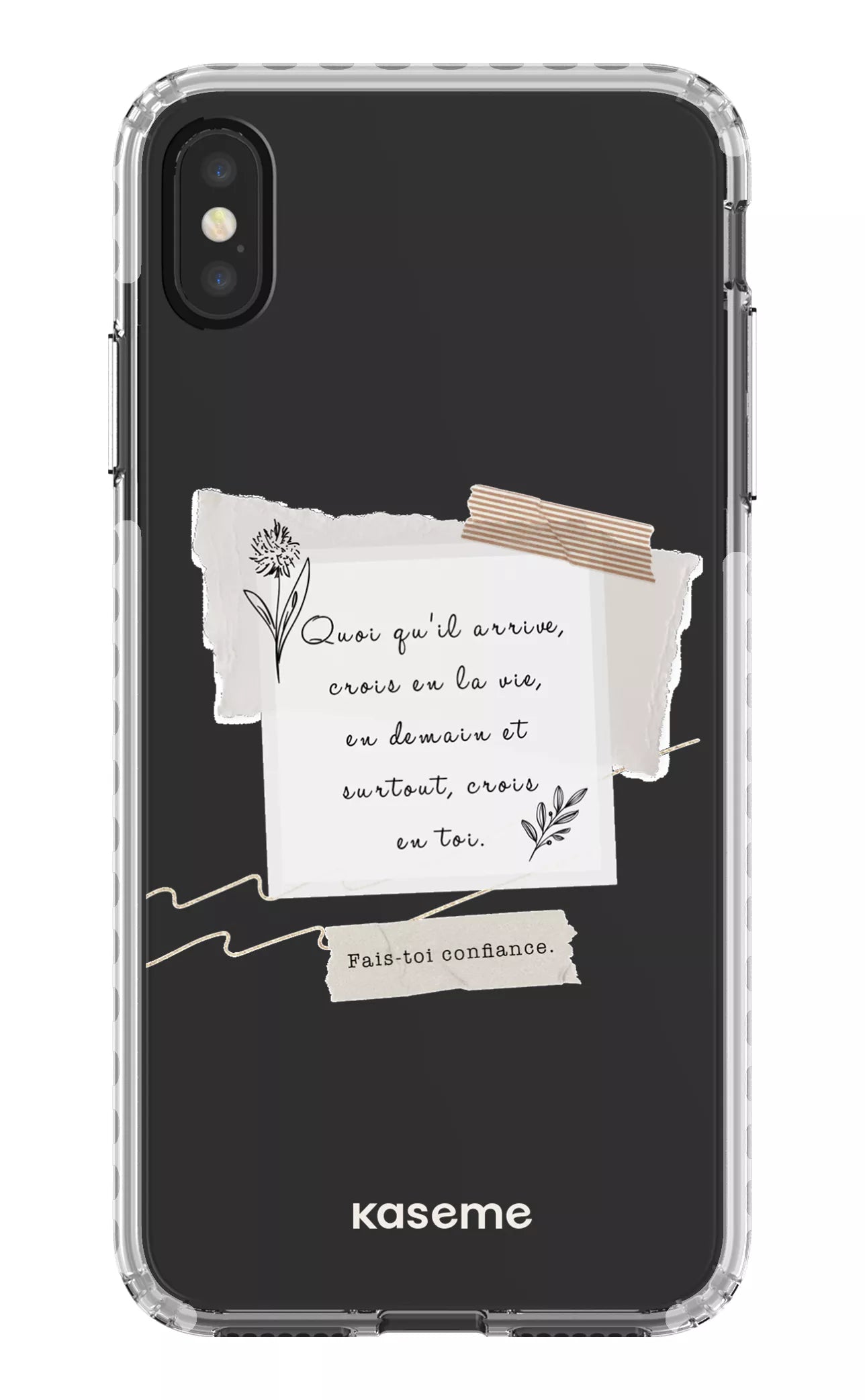 iPhone XS Max Clear Case - White Foi Clear Case -