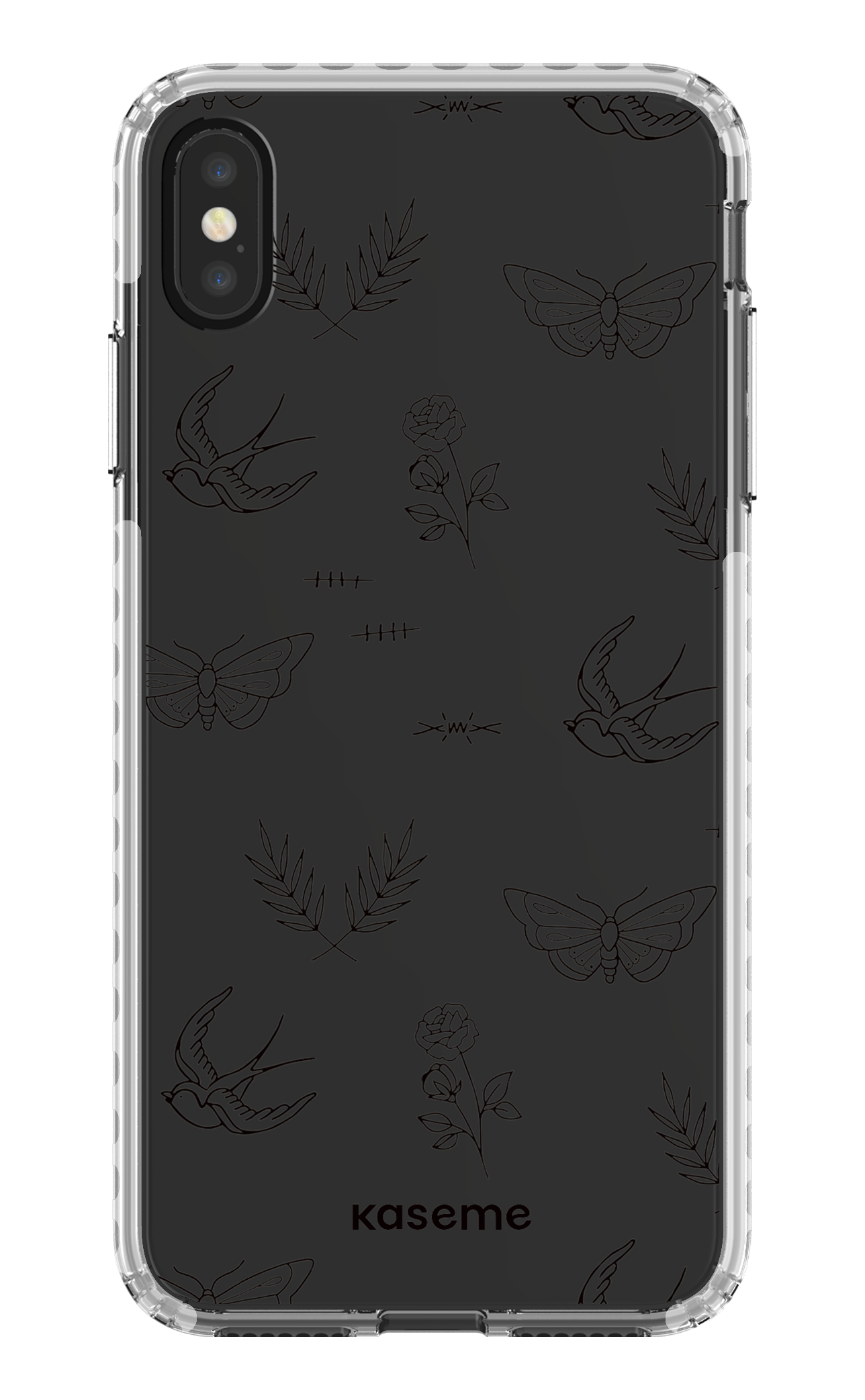 iPhone XS Max Clear Case - White Ink clear case -