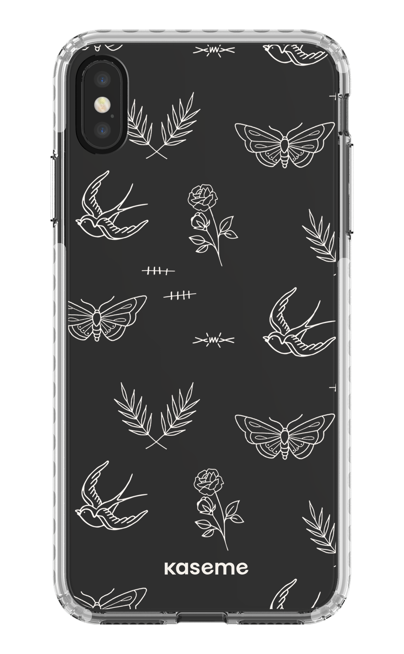 iPhone XS Max Clear Case - White Ink white clear case -