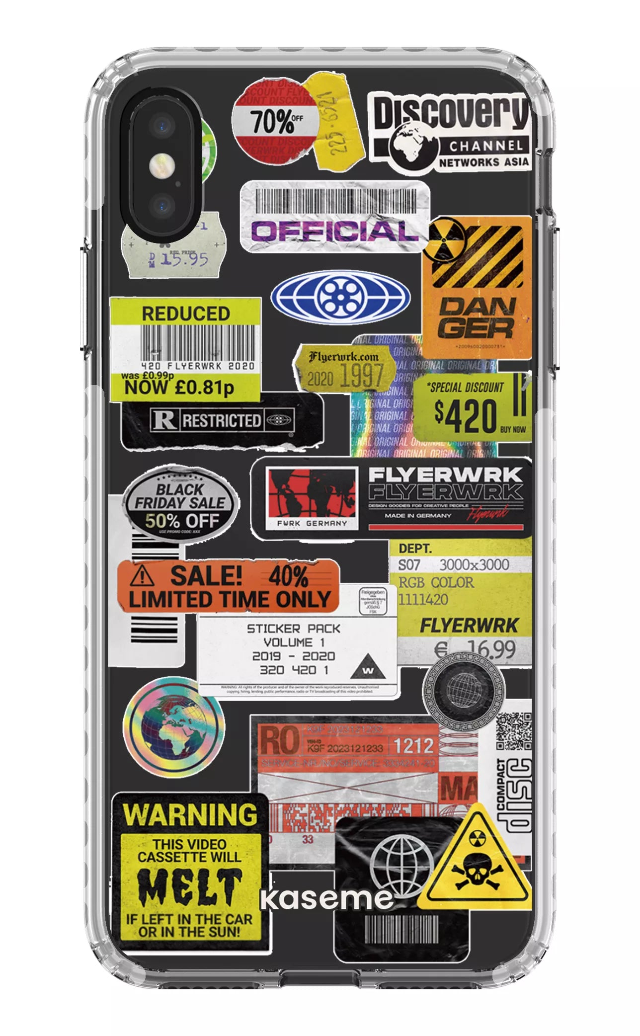 iPhone XS Max Clear Case - White Melt Clear Case -