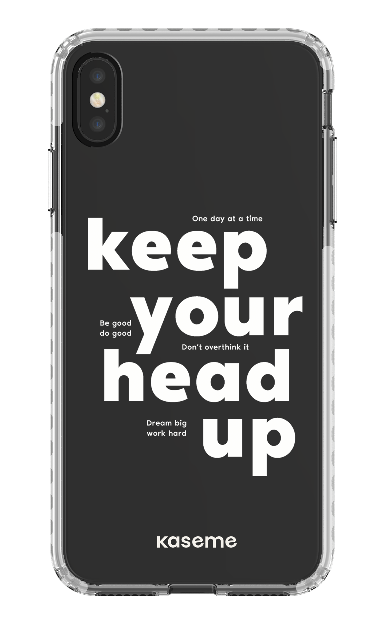 iPhone XS Max Clear Case - White Mindset Clear Case -