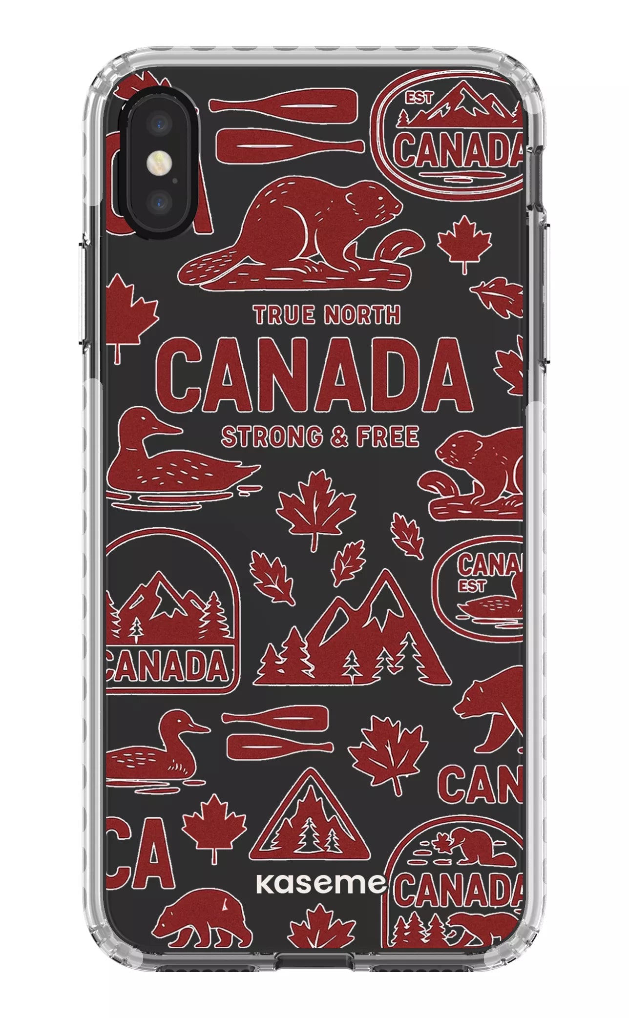 iPhone XS Max Clear Case - White Oh Canada Clear Case -