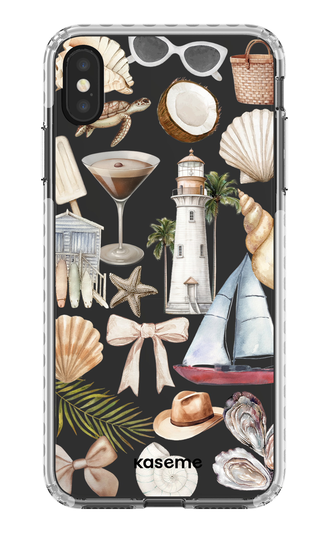 iPhone XS Max Clear Case - White Riviera Clear Case -