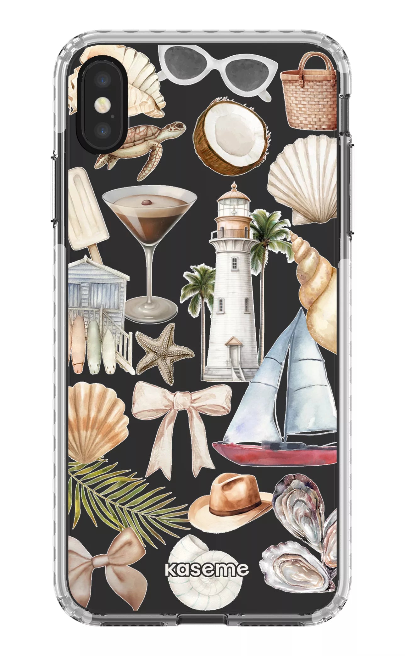 iPhone XS Max Clear Case - White Riviera Clear Case -