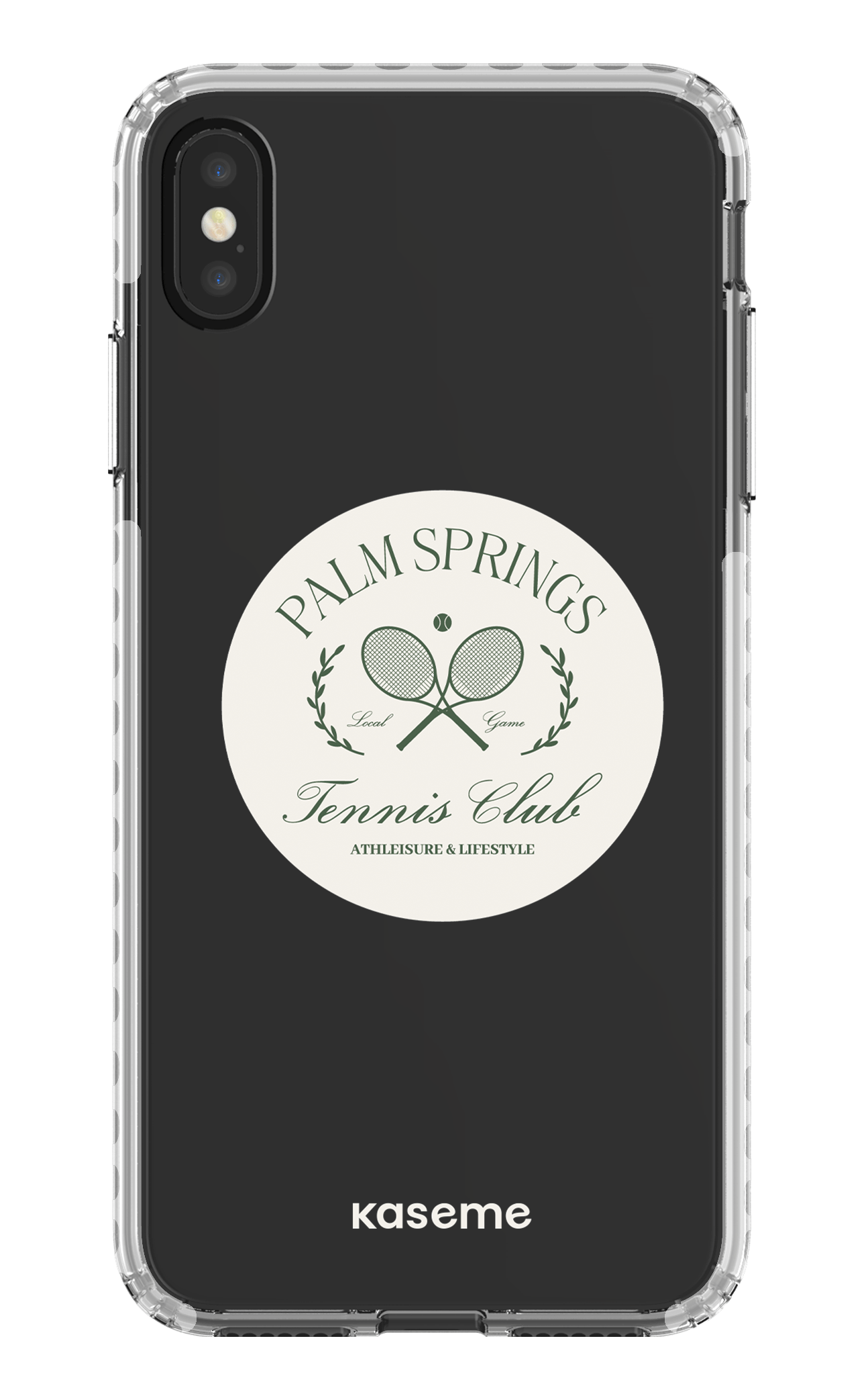 iPhone XS Max Clear Case - White Serve it up Clear Case -