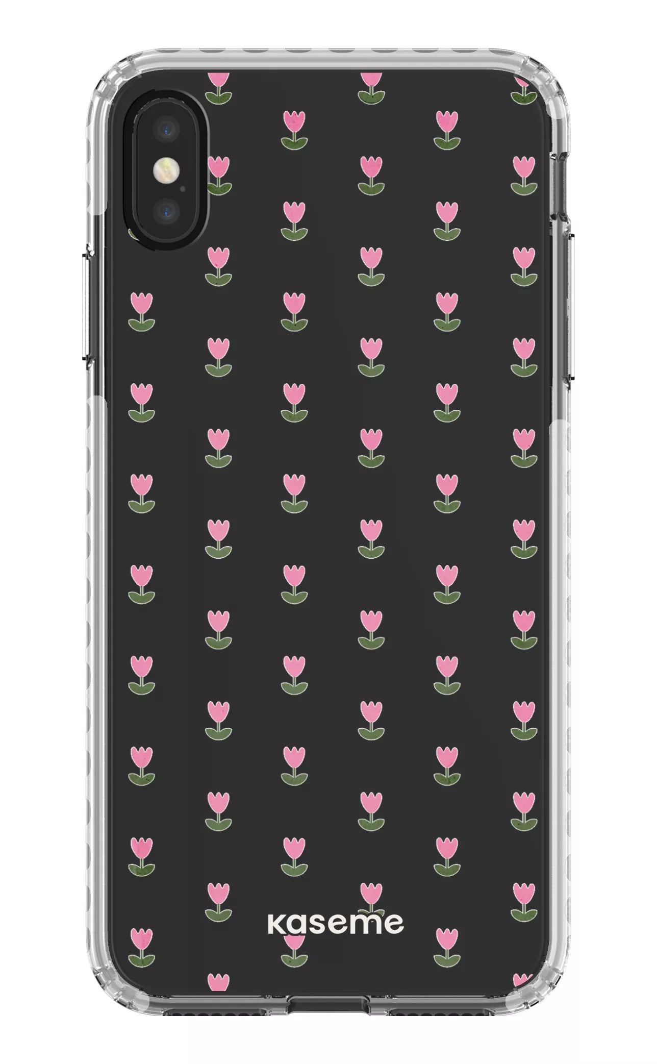 iPhone XS Max Clear Case - White Triumph Pink Clear Case -