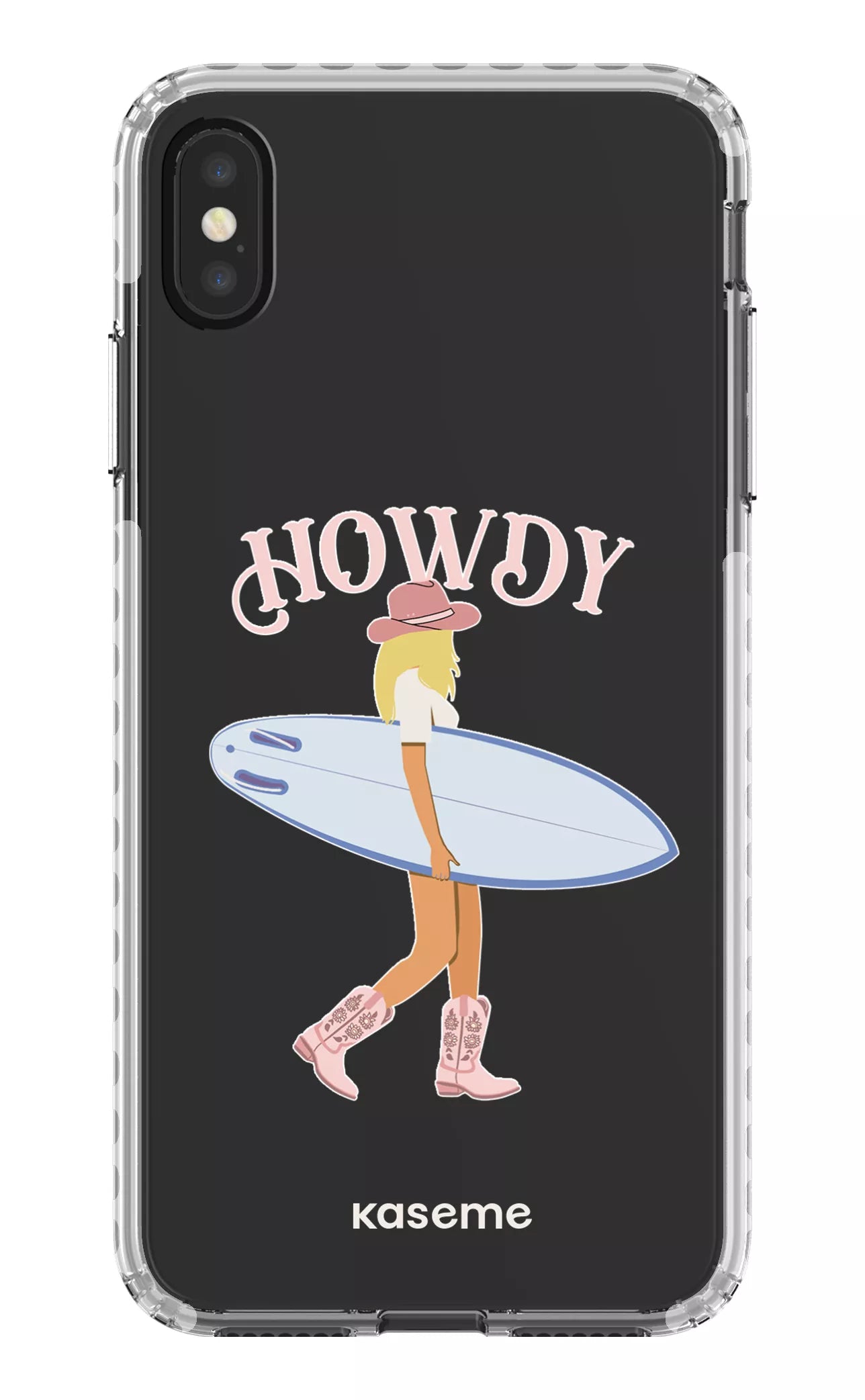 iPhone XS Max Clear Case - White Westsea Pink Clear Case -