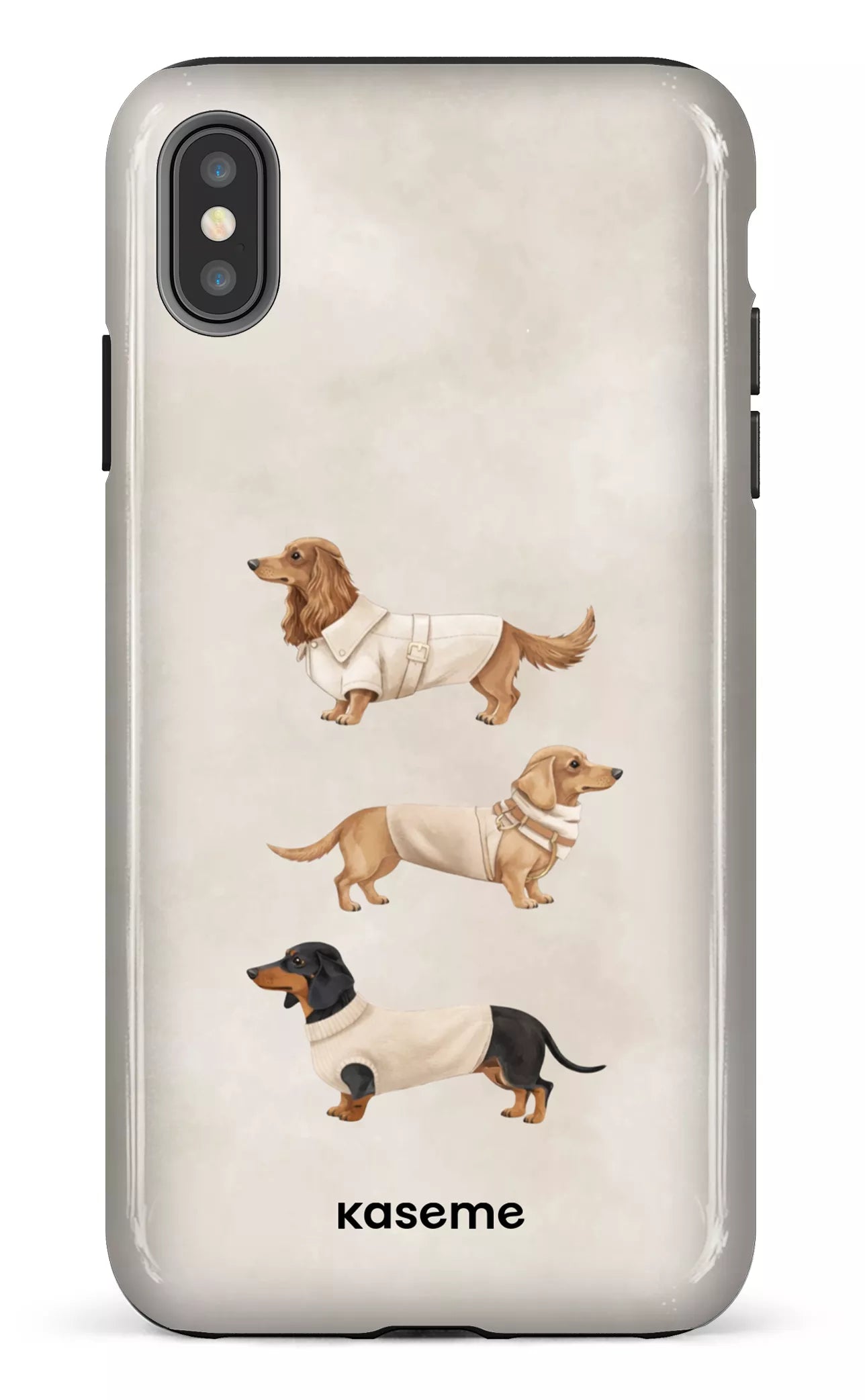iPhone XS Max tough Doxies Club Beige -
