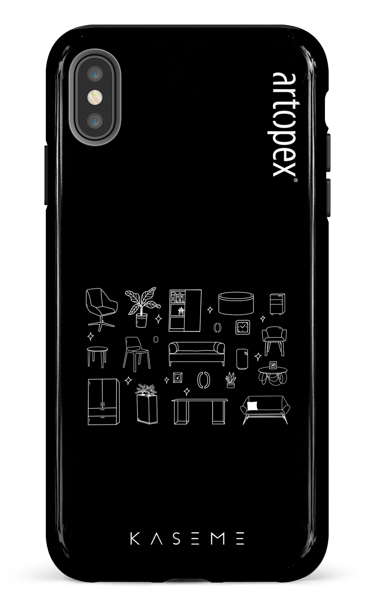 iPhone XS Max tough L'essentiel noir par Artopex -