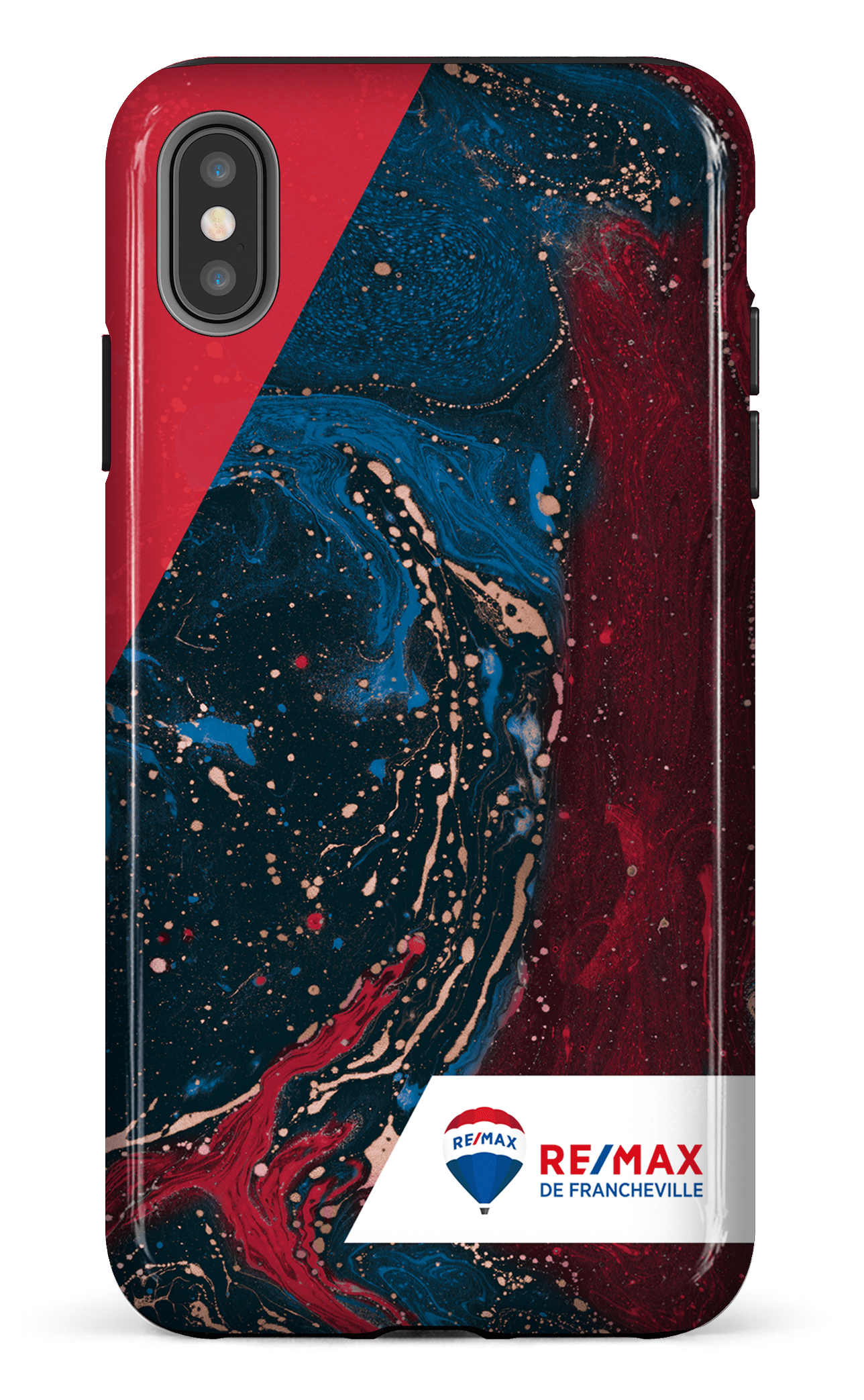 iPhone XS Max tough Peinture marbrée sombre de Francheville -