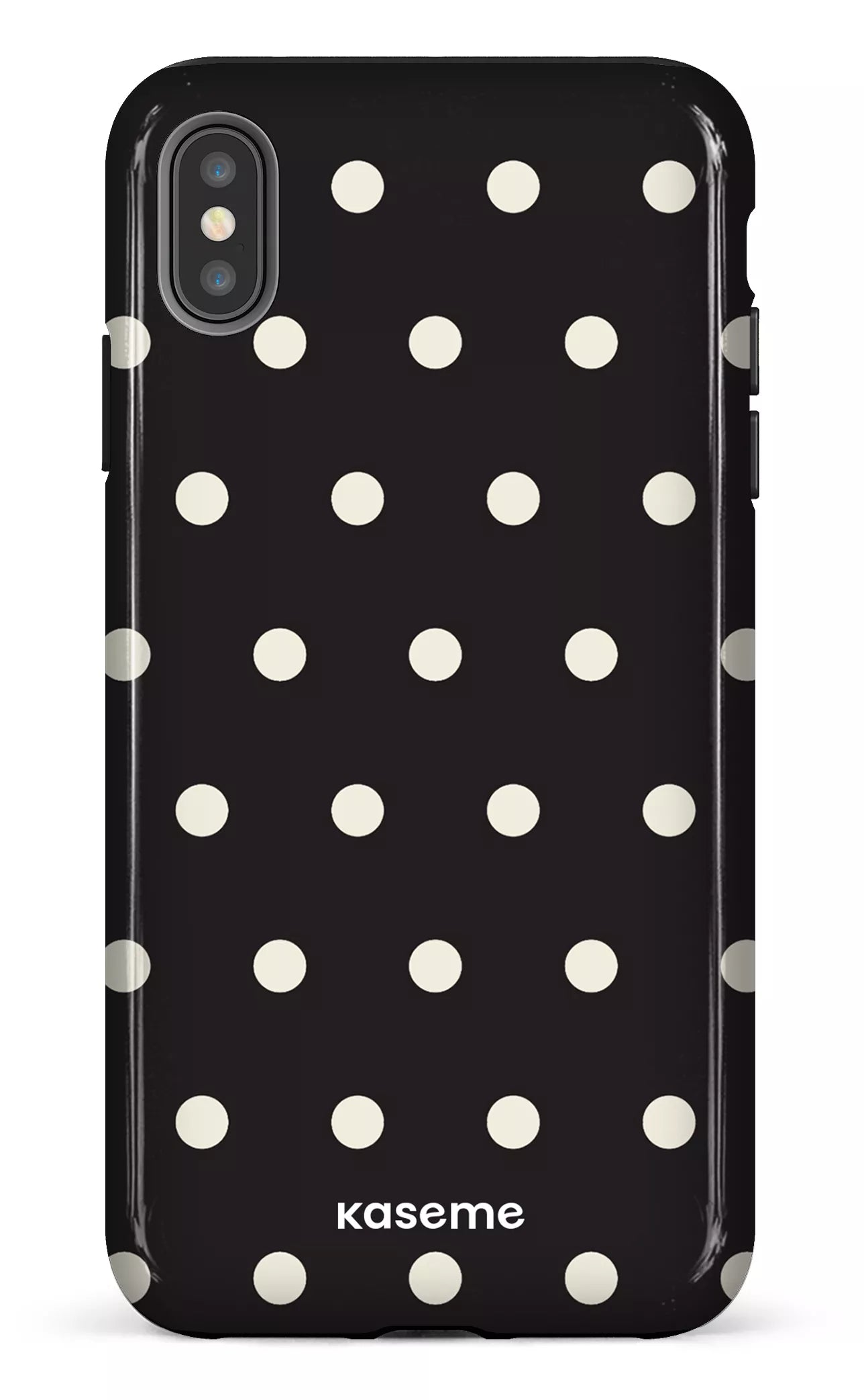 iPhone XS Max tough Polka Black -